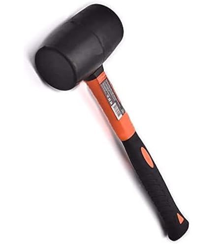 Marteau De Camping En Caoutchouc 0,9 Kg - Maillet Antidérapant Pour Piquets De Tente, Absorption Des Chocs