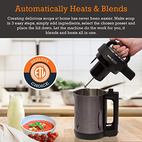 Simple Living Products 1.6L Deluxe Portable Soup Maker, Soy Milk Maker, Blender and Juicer