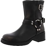 Steve Madden Women's Brixton Motorcycle Boot, Black