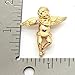 Mens Gold Tone Angel Side Clear Stone Charm Pendant 1 row 4mm 20