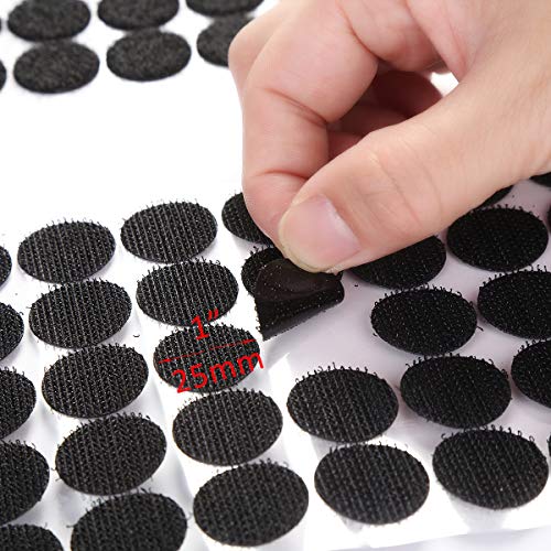 MYUREN Sticky Back Coins Black Self Adhesive Dots 500pcs(250 Pairs) 1
