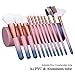 Elisel Makeup Brush Sets 12 Pcs Makeup Brushes Travel makeup brush set Eye shadow brush, foundation brush, blush brush and other cosmetic tools(Pink-Blue)