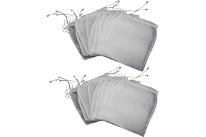 10Pcs White Nylon Straining Bag - Fine Mesh - Homebrew Beer Wine Cider Dry Hop strainer bag and Brewing,brewing supplies(6 x 