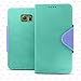 Galaxy S6 Case - Cellto Premium Wallet with HD Screen Protector [Dual Magnetic Flap] Diary Cover/w ID Pocket Top Quality & Stand in Multiple Angles + Life Time Warranty - Mint/Lavender
