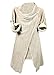 Face N Face Women's Loose Asymmetric Hem Split Wrap Sweater Poncho Coat