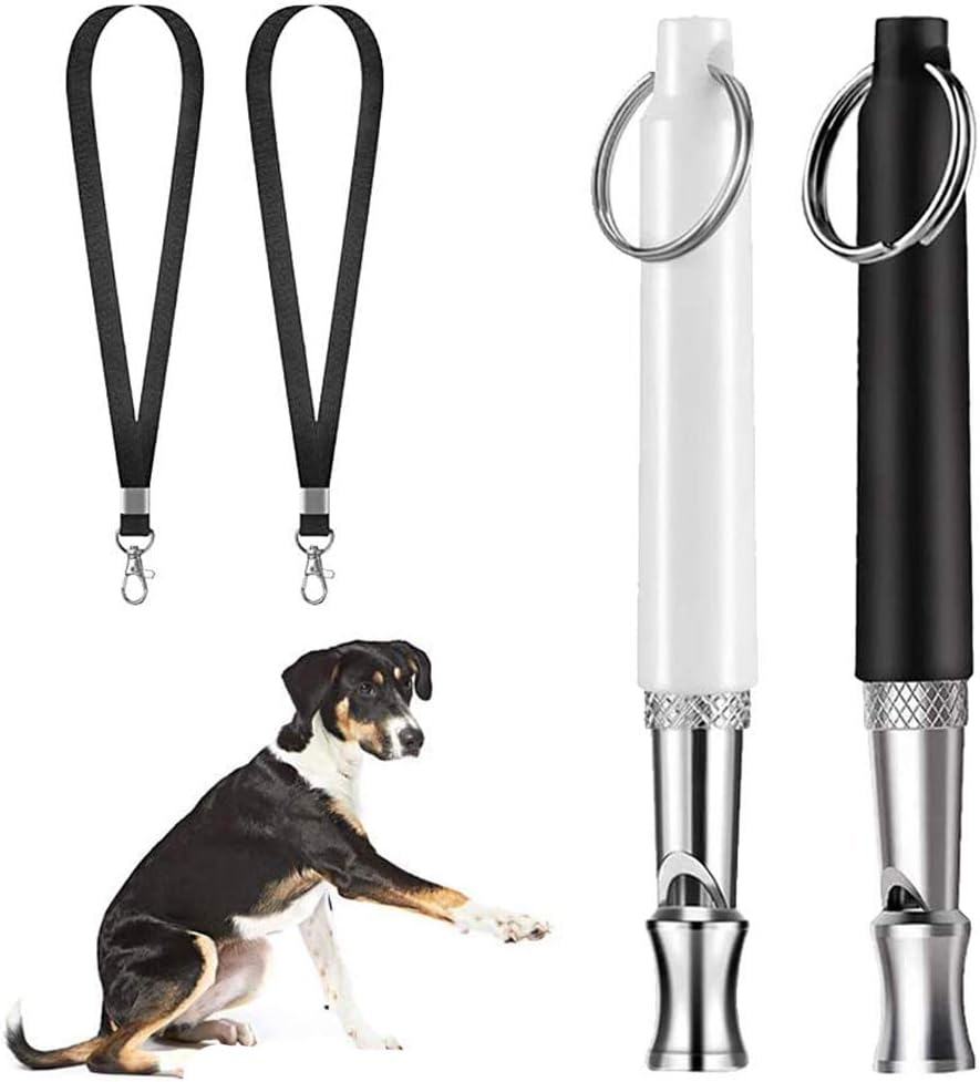 ASOCEA 2 Pcs Dog Whistle to Stop Barking Adjustable Pitch Dog Whistle