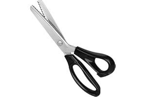 SMRTCOL Pinking Shears for Fabric Sewing Scissors with Decorative Zig Zag Edge Handheld Dressmaking for Leather, Paper, Crafting, Quilting & Tailoring (1 Pack)