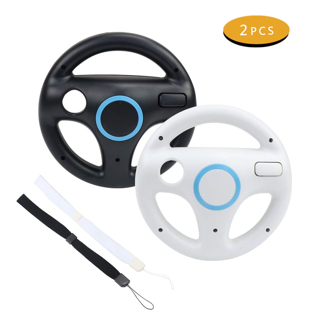 Buy UOSC Mario Kart Steering Wheels, Black White Racing Wheel with Wii