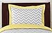 Sweet Jojo Designs 4-Piece Yellow and Gray Zig Zag Children's and Kids Bedding Boy or Girl Twin Set