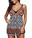 Zando Women's Slimming Tummy Control Swimdress Swimwear Long Torso Tankini Swimsuit Retro Skirt Swimming Suit for Women