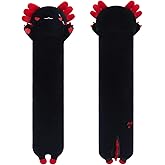 Sausudols Long Axolotl Plush, 35.4” Long Axolotl Body Pillow for Kids, Cute Axolotl Stuffed Animals for Girls, Soft Plushies Toy Gifts for Birthday Black