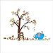 ElecMotive Forest Animal Elephant Monkey Owls Bear Tortoise Koala Tree Nursery Wall Stickers Wall Murals DIY Posters Vinyl Removable Art Wall Decals for Kids Girls Room Decoration (Bear Under Tree)