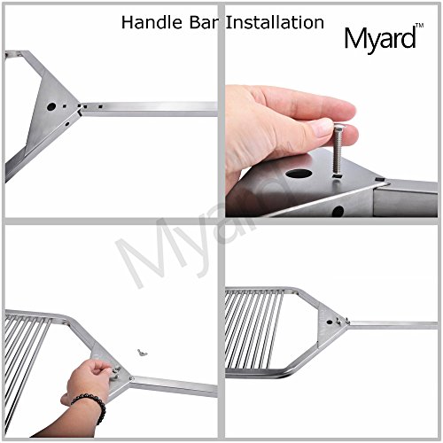 Myard Stainless Steel 304 Portable Open Fire Pit Campfire Bbq