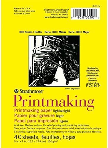 Strathmore (333-5 300 Series Lightweight Printmaking, 5″x7″, 40 Sheets