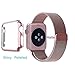 Hovisi Super Thin PC Plating Protective Bumper for Apple Watch Case 38mm (Rose Gold)