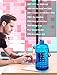 AOMAIS Gallon Water Bottle with Motivational Time Marker, Large 128 oz, Leak-Proof, Wide Mouth, BPA Free Water Bottles for Sports Gym Fitness Work(1 Gallon, Blue)