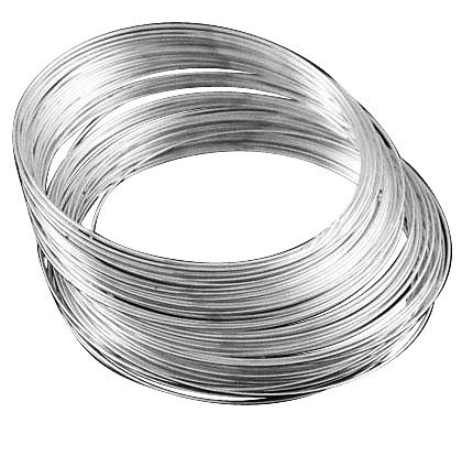 DIY Jewelry Making: 50 circles (approx) Memory Wire, Steel, Silver Color, 11.5cm, Wire: 0.6mm