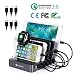 Charging Station with QC 3.0 Quick Charge, VICOODA Smart Charging Station Dock & Organizer for iPhone, iPad, Apple Watch, iPod, Smart Phones 6 Port USB Charger Station with Charging Indicator