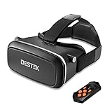 DESTEK V2 3D VR Virtual Reality Headset with Bluetooth Remote for 360°Video/Movie/Game in 4-5.7” iPhone 6 Plus Samsung S6 Edge NOTE 4 LG G3 G4 Nexus 5
