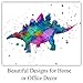 Dinosaur Watercolor Wall Art Print - Set of Four (8x10) Unframed Photos - Perfect Gift for Boys and Kids Rooms, Nursery - Chic Home Decor