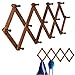 Homode Vintage Wood Expandable Peg Rack- Multi-Purpose Accordion Wall Hangers with 13 Hooks for Hats, Coat, Mugs, Scarf, Jewelry Storage