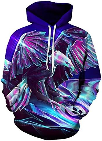 OUDNGS Men/Women Funny Hooded Hoodies 3d Print Hoody 33 S Great
