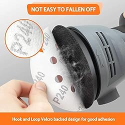 100PCS 5 Inch 8 Hole Hook and Loop Sanding Discs