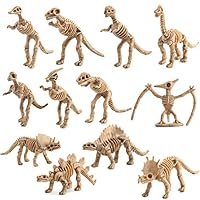 LCZX 24 Pieces Dinosaur Fossil Skeleton Dino Skeleton Dinosaur Bones Assorted Dinosaur Fossil Skeleton Figures