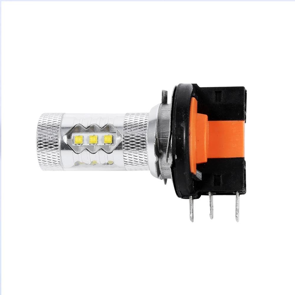 Qiilu 2pcs Daytime running lights White 80W 1200LM H15 LED Bulbs for Signal lights front headlights, headlights - Image 5