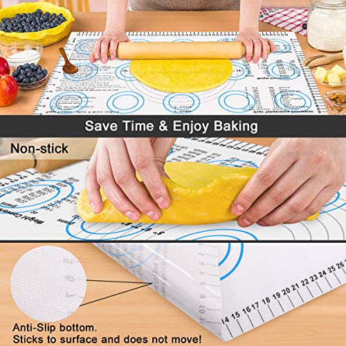 image for JONYJ Silicone Baking Mat with Measurements, Non-Stick Pastry Mat for 