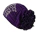 bestpriceam Women's Winter Hat Lace Butterfly Decorate Beanie Caps Lady Skullies Turban Cap (Purple 1)
