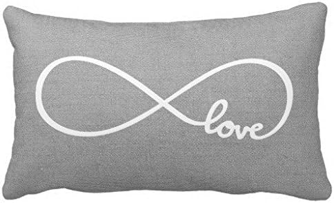 Standard Pillowcase Home Decorative Cushion Case Rustic Gray Love Throw Pillow Cover 12x22 Inches