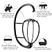 Leeven 3Pcs Black Wig Hanger Collapsible Hair Dryer Holder for Short and Long Wigs Hats Caps Portable Travelling Hair Dryer Holders Wig Accessoriesthumb 2