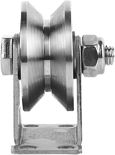 Aoktorkit V Groove Wheel 48mm Stainless Steel Sliding Gate Roller for Inverted