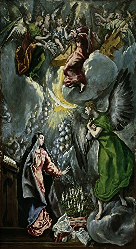 'El Greco Annunciation 1596 1600 ' Oil Painting, 12 X 22 Inch / 30 X 56 Cm ,printed On Perfect Effect Canvas ,this High Quality Art Decorative Canvas Prints Is Perfectly Suitalbe For Wall Art Decoration And Home Decoration And Gifts