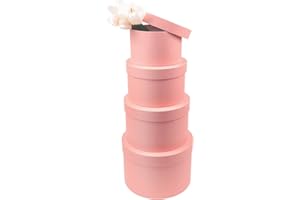 Aubiu Round Gift Boxes (Pure Pink)