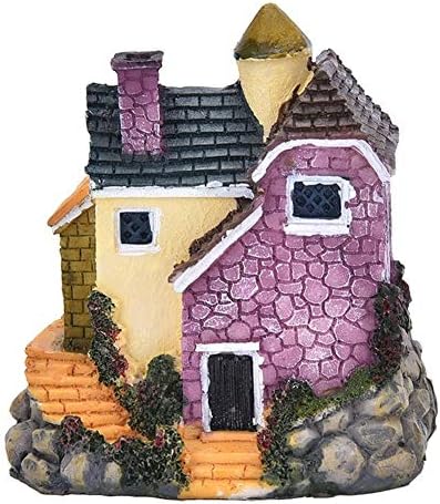 yongqxxkj Fairy Garden Miniature Resin Thatched House Micro Landscape Ornament Decoration - Random Style
