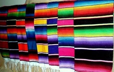 Amazon Com 4x6 Ft Multi Colored Zarape Mexican Yoga Blanket