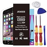 JEMESI Battery for iPhone 6S Plus with Repair Tool Kits - Instructions and Screen Protector, 0 Cycle Battery Replacement[24-Month Warranty]