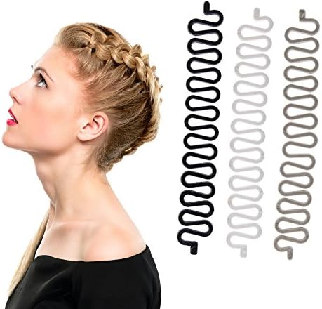 PU LifeStyle 10 Piece Fashionista Diy French Hair Braiding Tool, White, 1.3 Pound
