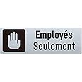 Employees Only Sign, Metal Employees Only Door Signs for Business office, Staff Only Door Signs; Enseigne Employés Seulement,