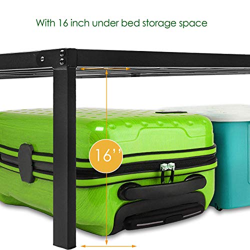 HAAGEEP 18 Inch Queen Bed Frame No Box Spring Needed High Platform