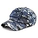 The Hat Depot Low Profile Tactical Operator with USA Flag Patch Buckle Cotton Cap (Blue Digi Camo)