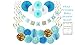 Baby Shower Decorations For A Boy ALL INCLUSIVE SET | It's a Boy Banner | Sky Blue and Glittery Gold | It's a Boy Glittery Gold Confetti | Everything You NEED!