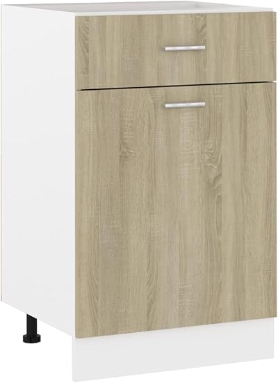 vidaXL Drawer Bottom Cabinet Sonoma Oak Finish Engineered Wood 50x46x81.5 cm