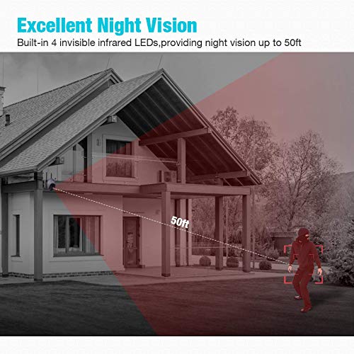 Wireless Outdoor Battery Powered Camera, Conico 1080P Pan/Tilt WiFi