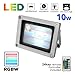 ETOPLIGHTING 10W RGB Color Changing LED Flood Light for Outdoor and Indoor with Cord and Plug and Remote Control, APL1191, 10 Watt