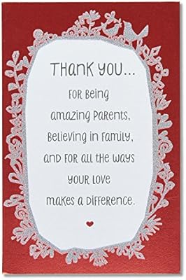 Amazon Com American Greetings Anniversary Card For Parents Thank You Office Products
