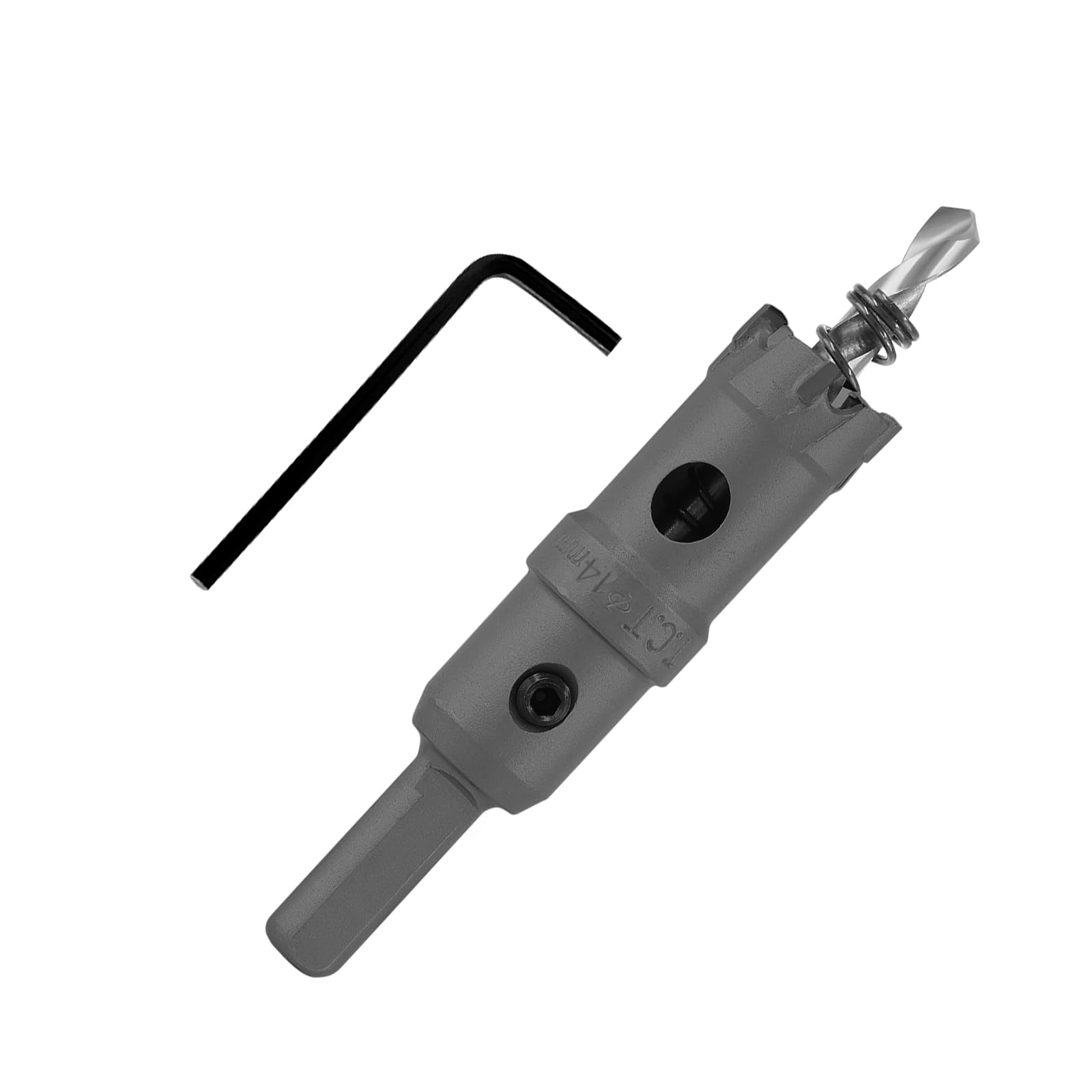 Cjueiom 14mm / 9/16 Inch Carbide Hole Saw, TCT Carbide Metal Hole Cutter, Heavy Duty Hole Saw for Stainless Steel, Sheet Metal, Brass, Aluminum, Wood, Plastic