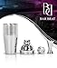 5 Piece Deluxe 24 Oz. Cocktail Shaker Bar Set Kit by Bar Brat ™ / Bonus 130+ Cocktail Recipes (ebook) / Jigger, 2 Pour Spouts, Waiters Corkscrew/Mix Any Drink To Perfection